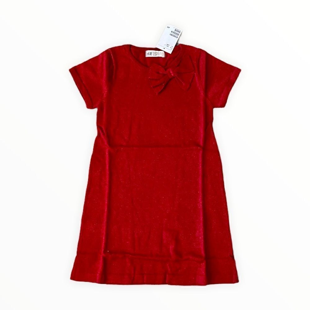 H&M Kids | Red | Glittery Knit Dress